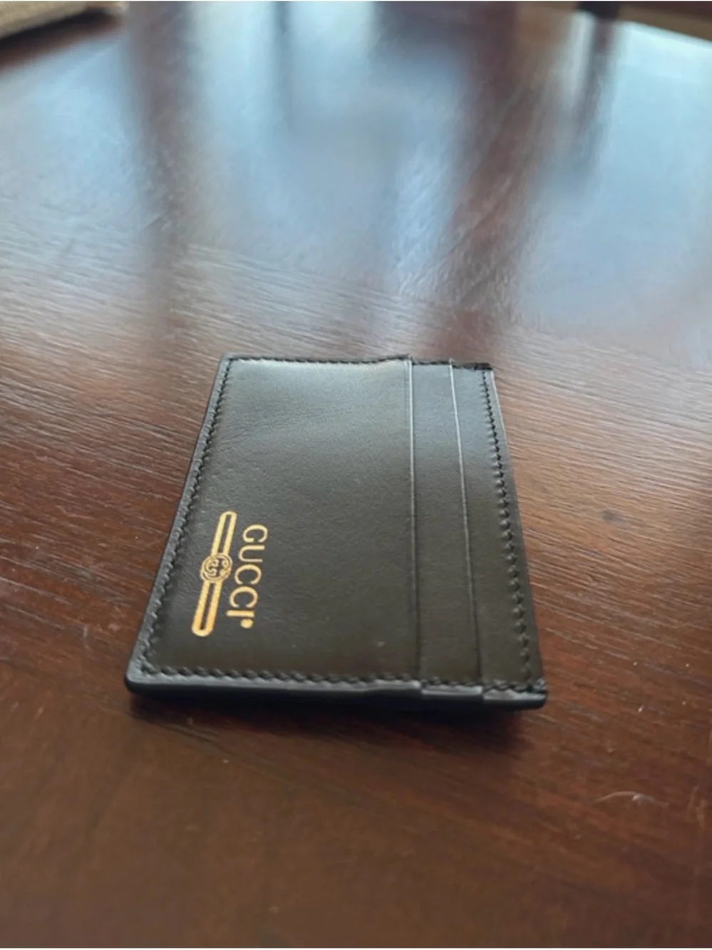 Brand New Gucci 4 Card Black Leather Card Holder - Picture 7 of 12